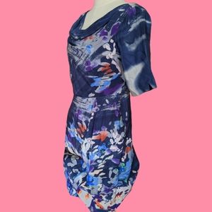 Artsy floral drop neck dress